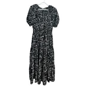 Entro maxi dress large black and white
